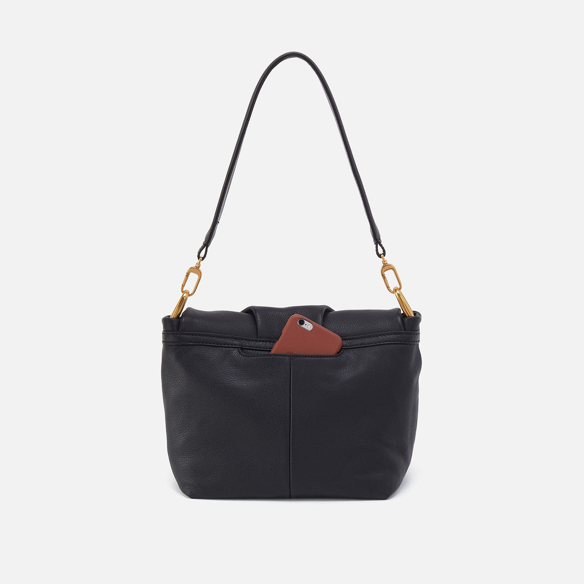 HOBO Harley Convertible Shoulder Bag In Pebbled Leather - Black