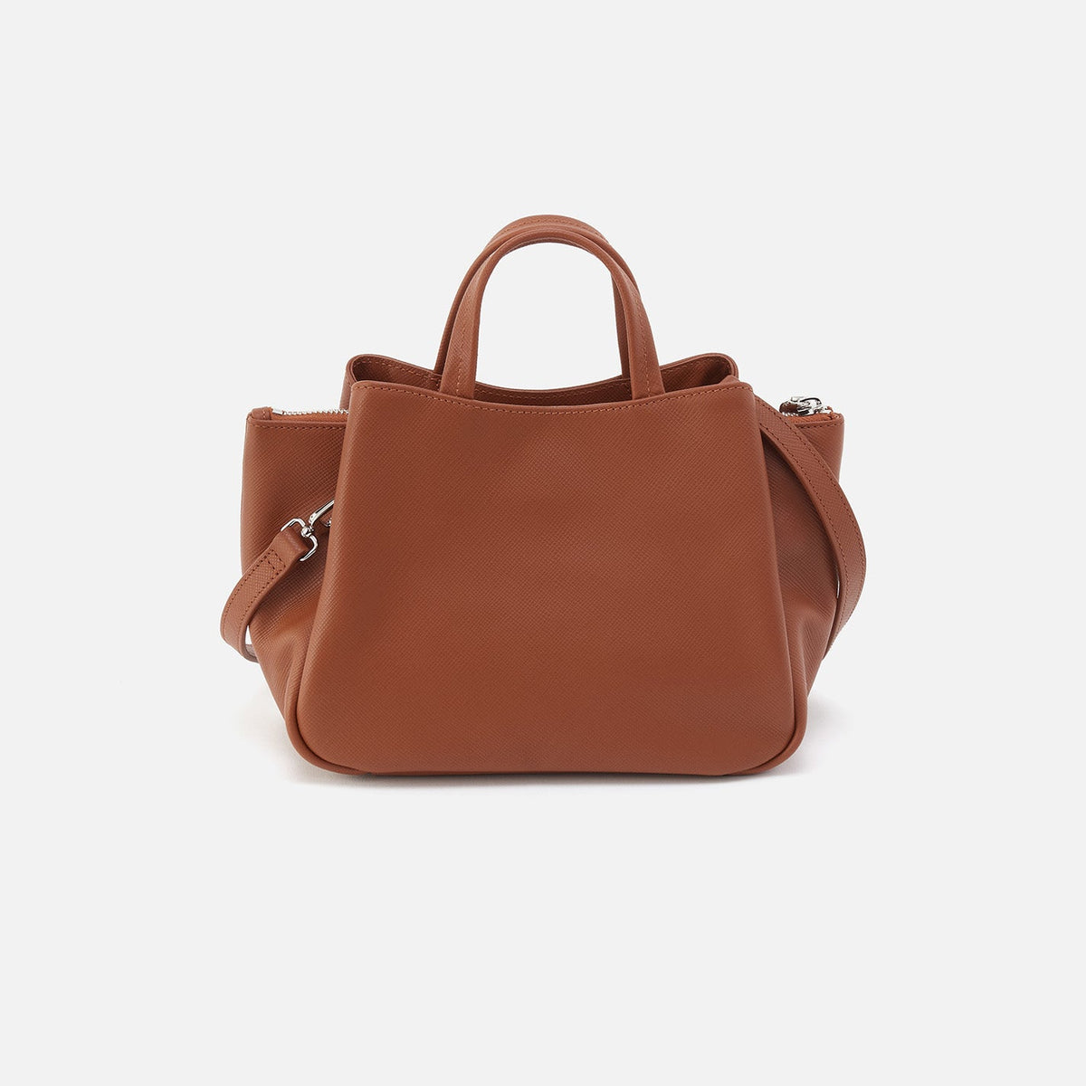 HOBO Essential Satchel in Soft Saffiano Leather - Lion