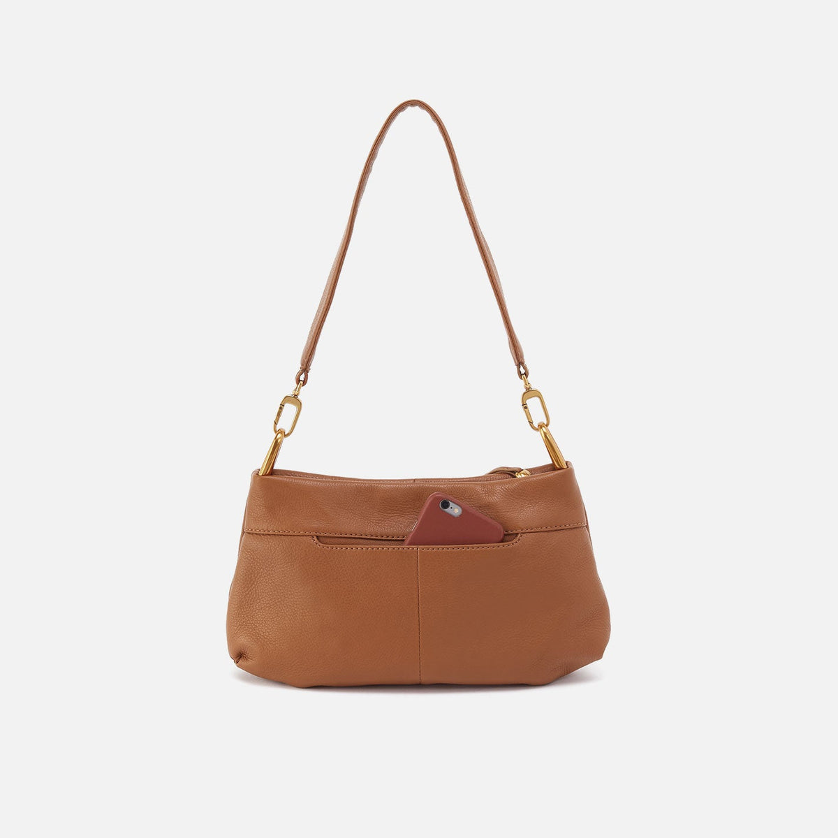 HOBO Advance Shoulder Bag In Pebbled Leather - Warm Honey