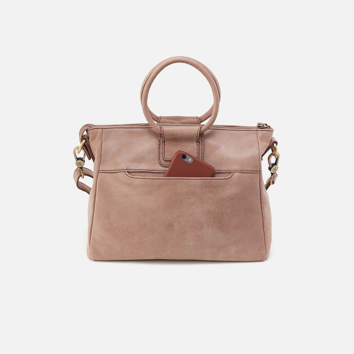 HOBO Sheila Medium Satchel In Buffed Leather - Hazel