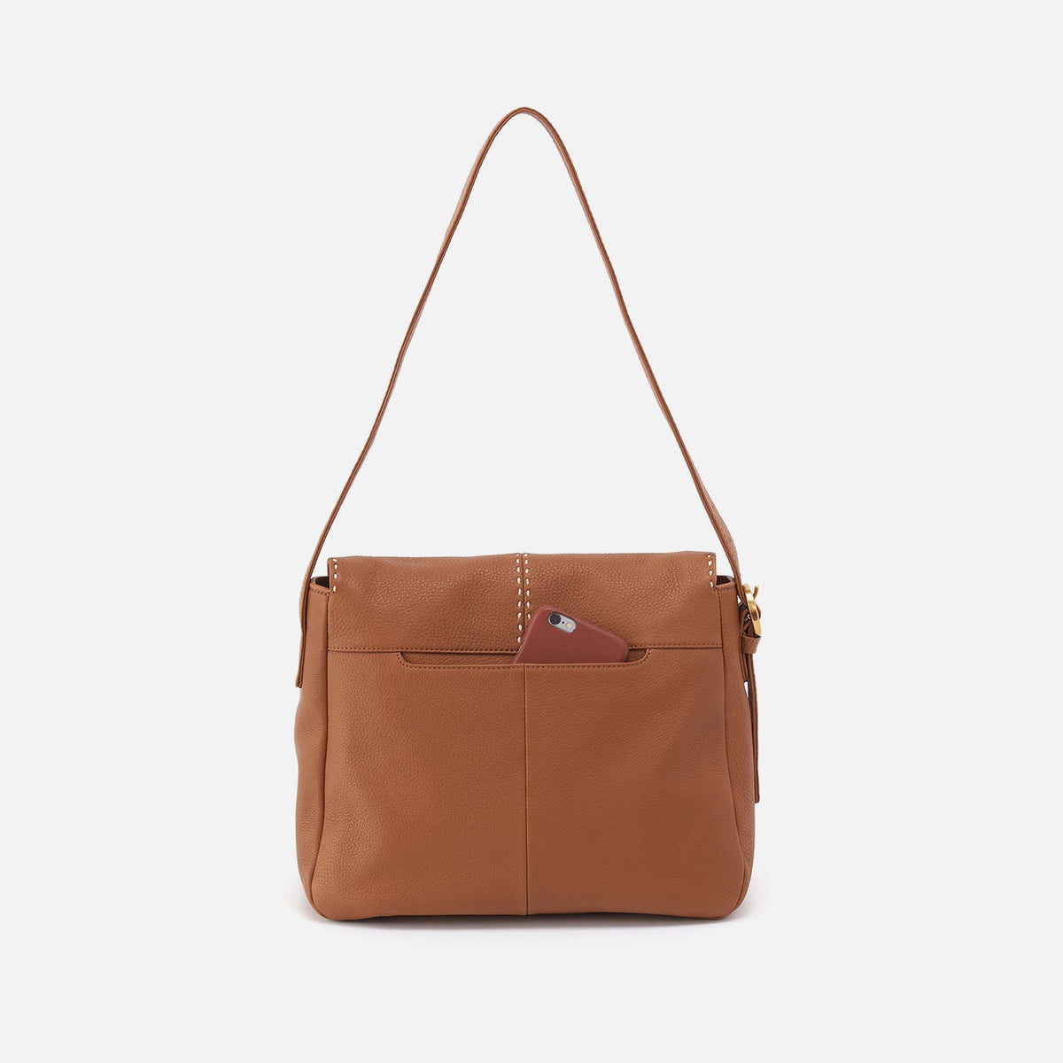 HOBO Austin Shoulder Bag In Pebbled Leather - Warm Honey