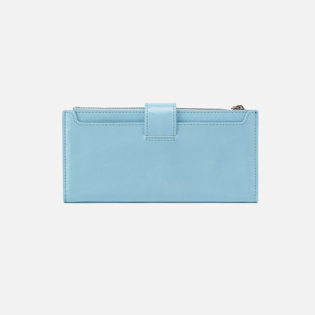 HOBO Dunn Continental Wallet In Polished Leather - Stratosphere