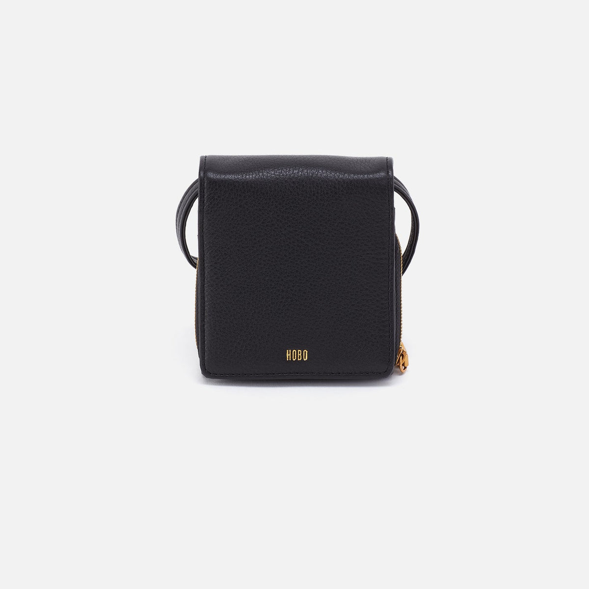 HOBO Fern Wallet Crossbody In Pebbled Leather - Black