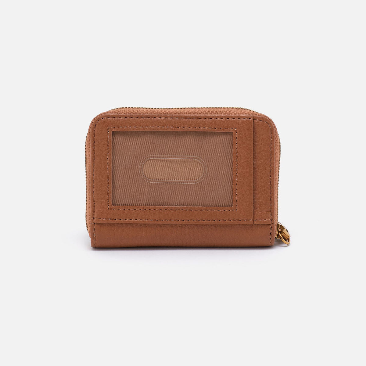 HOBO Hart Card Case In Pebbled Leather - Warm Honey