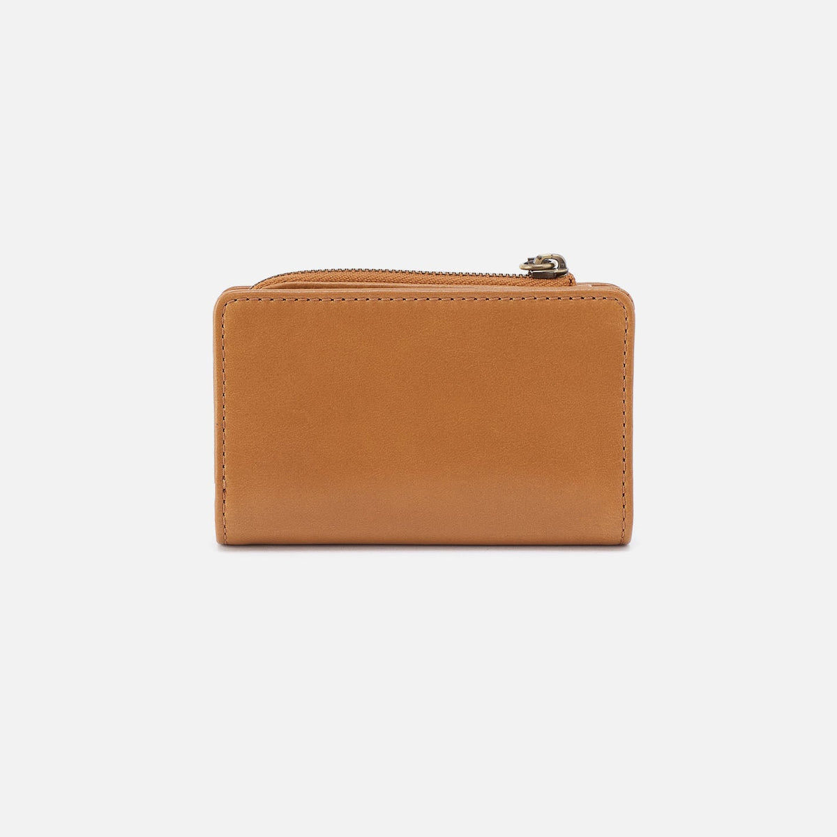 HOBO Jill Card Case In Polished Leather - Natural