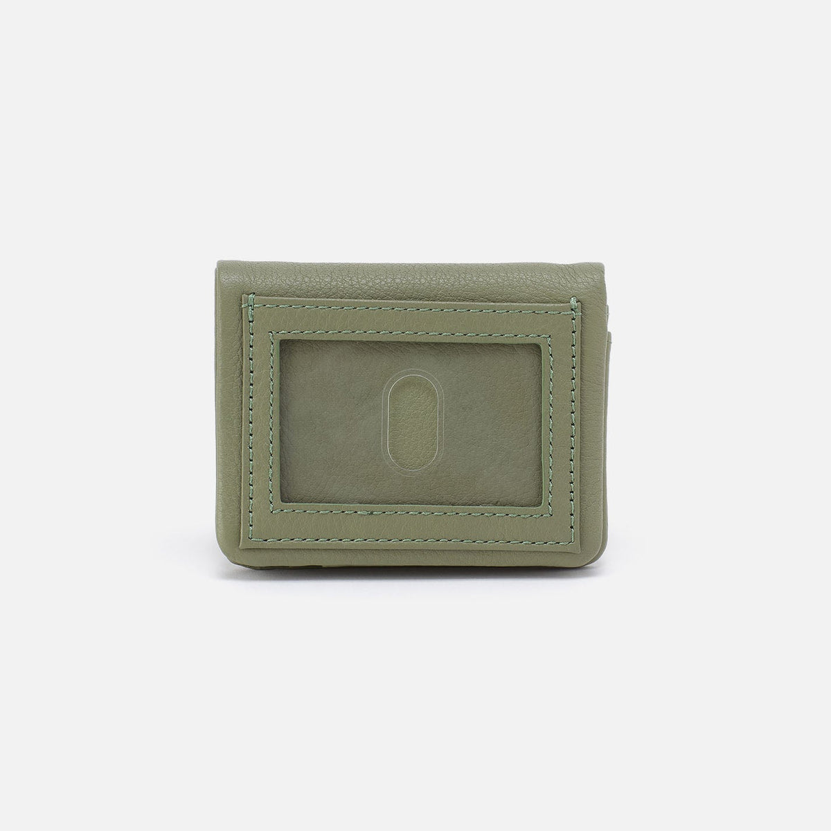 HOBO Lumen Mini Wallet In Pebbled Leather - Watercress