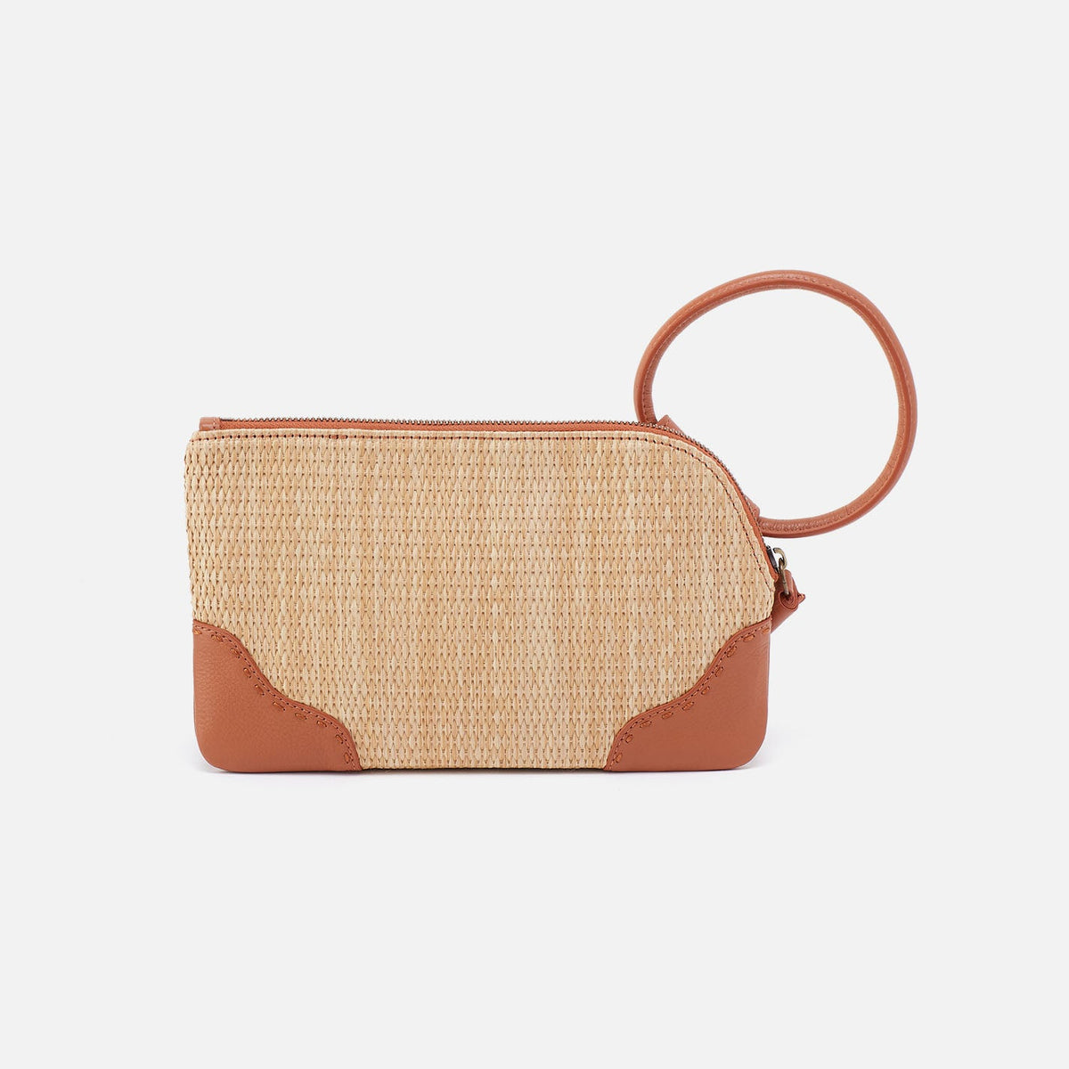 HOBO Sable Wristlet In Woven Straw - Natural Straw