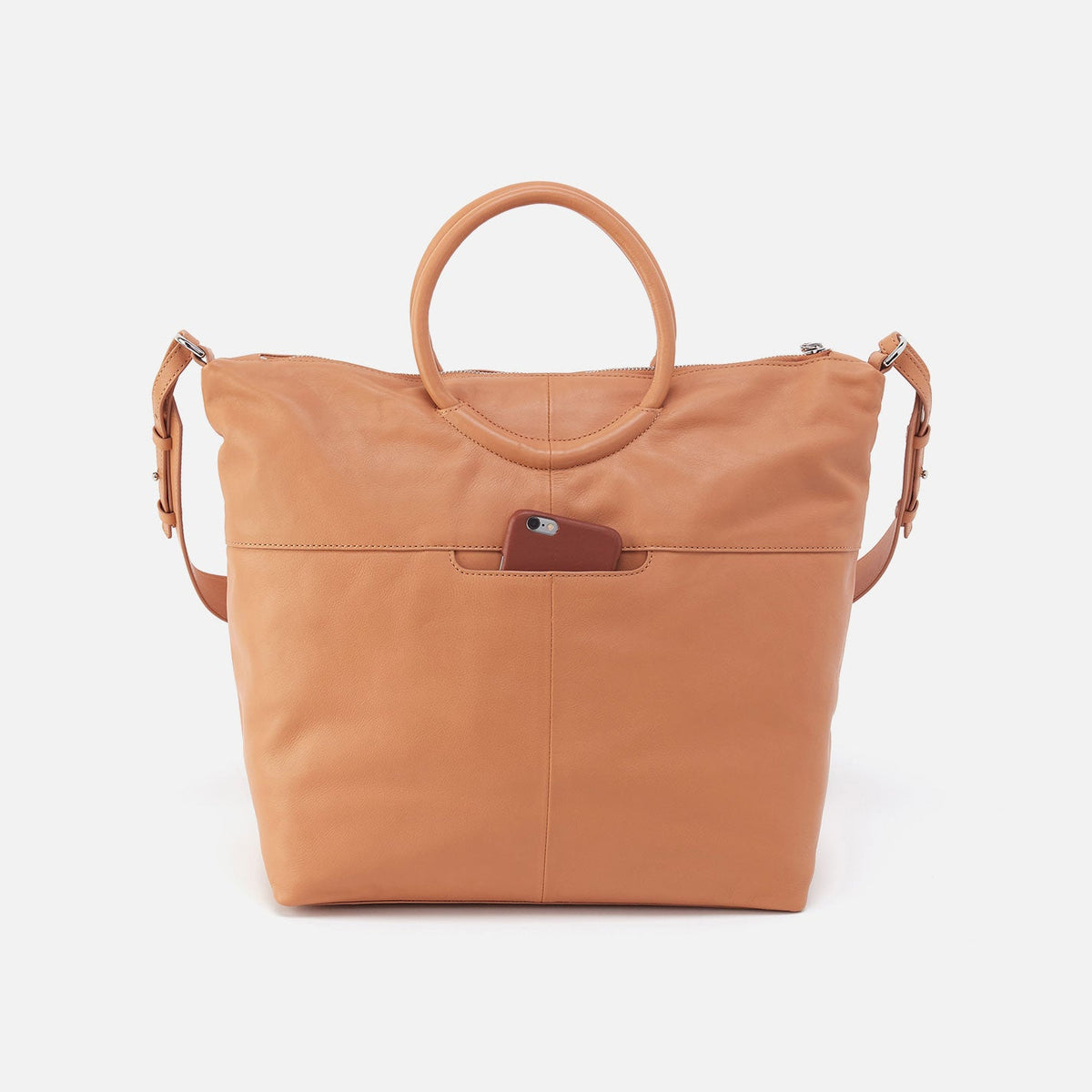 HOBO Maggie Satchel In Smooth Leather - Doe