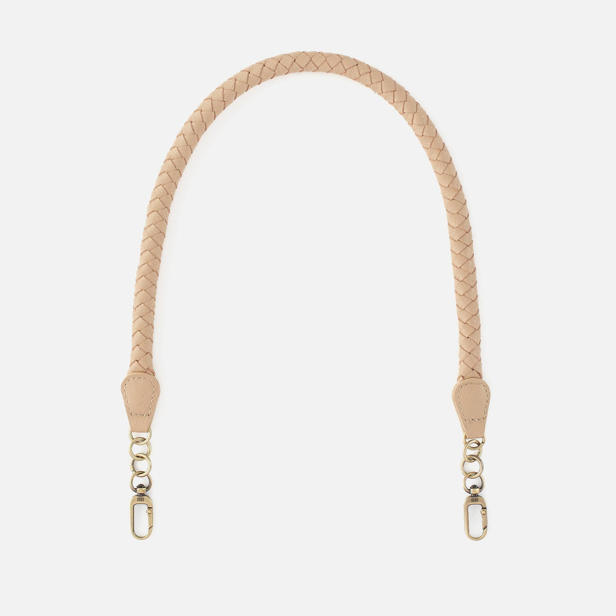HOBO Skinny Braid Strap in Pebbled Leather - Linen
