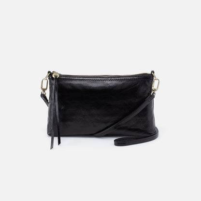 HOBO Darcy Crossbody In Polished Leather - Black