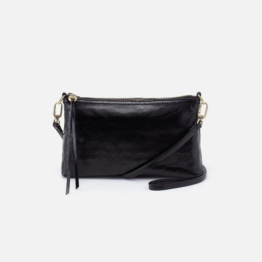 HOBO Darcy Crossbody In Polished Leather - Black