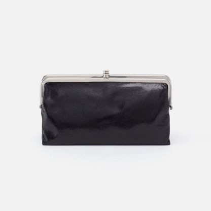 HOBO Lauren Clutch-Wallet In Polished Leather - Black