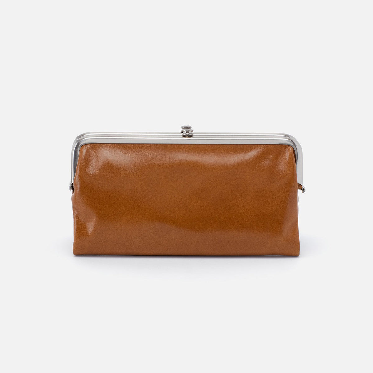 HOBO Lauren Clutch-Wallet In Polished Leather - Truffle