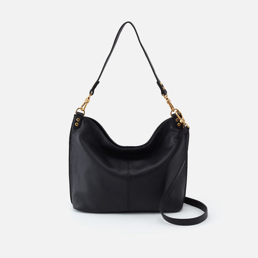 HOBO Pier Shoulder Bag In Pebbled Leather - Black
