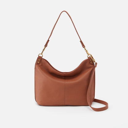 HOBO Pier Shoulder Bag in Pebbled Leather - Cashew