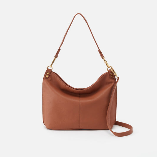 HOBO Pier Shoulder Bag in Pebbled Leather - Cashew