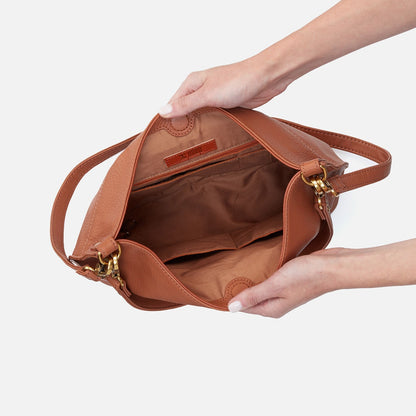 HOBO Pier Shoulder Bag in Pebbled Leather - Cashew