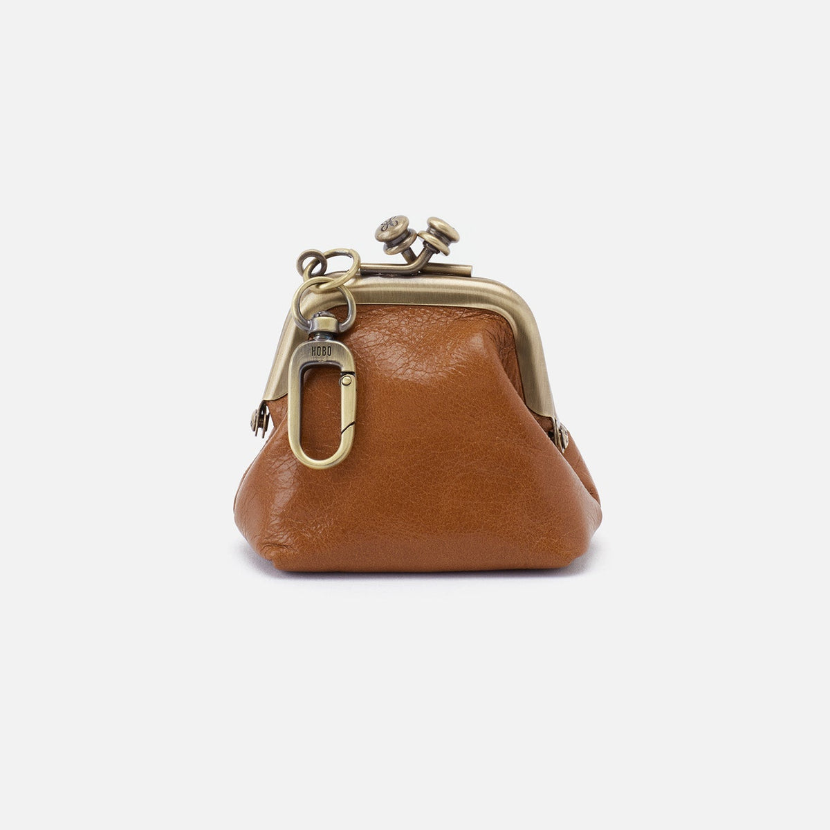 HOBO Run Frame Pouch in Polished Leather - Truffle
