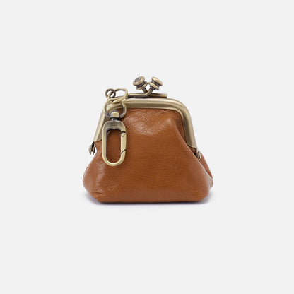 HOBO Run Frame Pouch in Polished Leather - Truffle