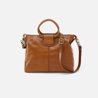 HOBO Sheila Medium Satchel In Polished Leather - Truffle