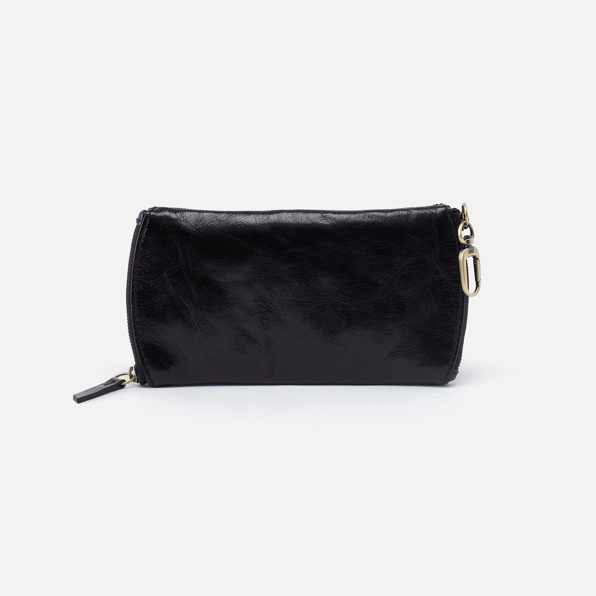 HOBO Spark Double Eyeglass Case In Polished Leather - Black