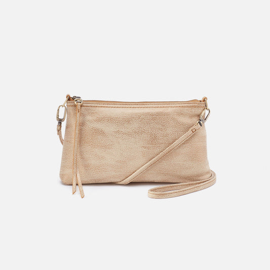HOBO Darcy Crossbody In Metallic Leather - Gold Leaf
