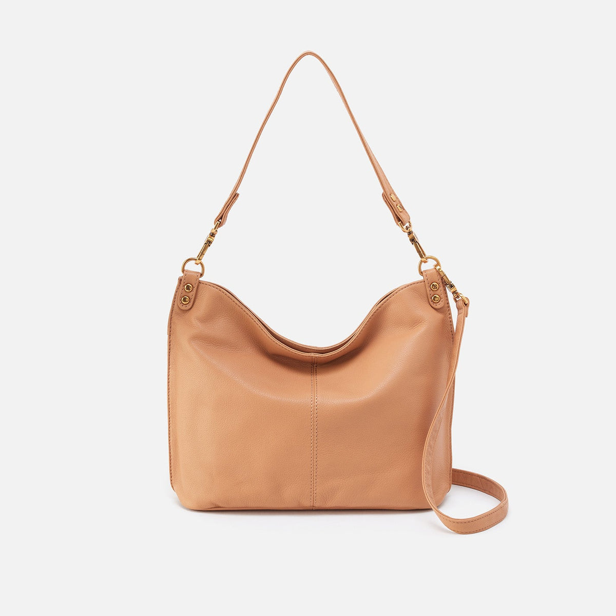 HOBO Pier Shoulder Bag In Pebbled Leather - Sandstorm