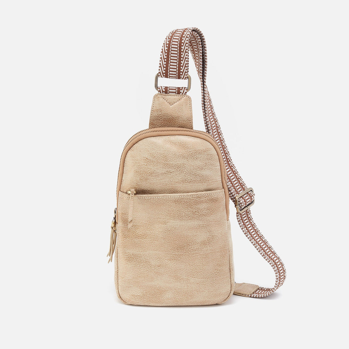 HOBO Cass Sling in Metallic Leather - Gold Leaf