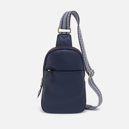 HOBO Cass Sling In Pebbled Leather - Sapphire
