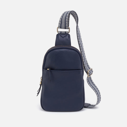 HOBO Cass Sling In Pebbled Leather - Sapphire