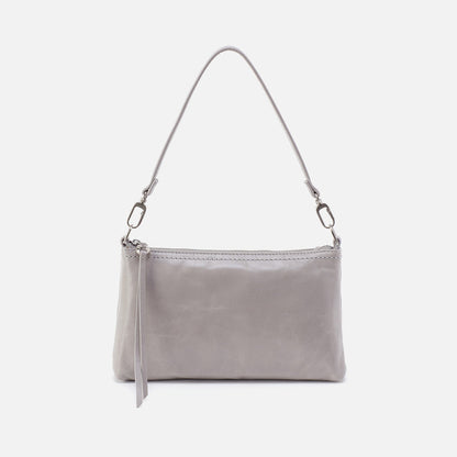 HOBO Darcy Crossbody In Polished Leather - Light Grey