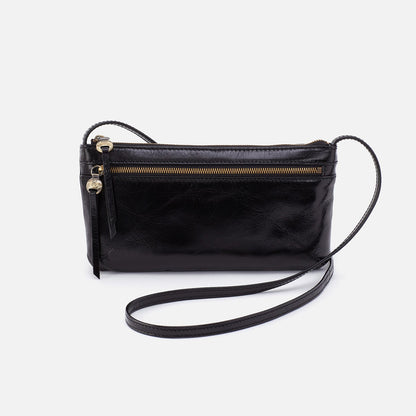 HOBO Cara Crossbody In Polished Leather - Black