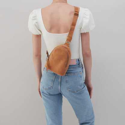 HOBO Fern Sling In Buffed Leather - Whiskey