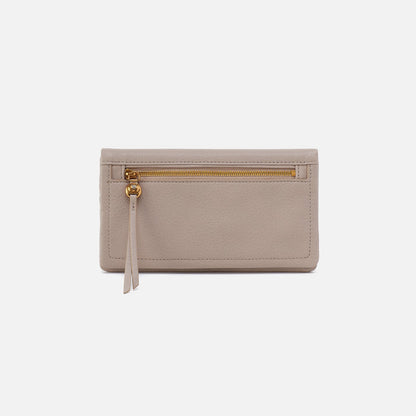 HOBO Lumen Continental Wallet In Pebbled Leather - Taupe