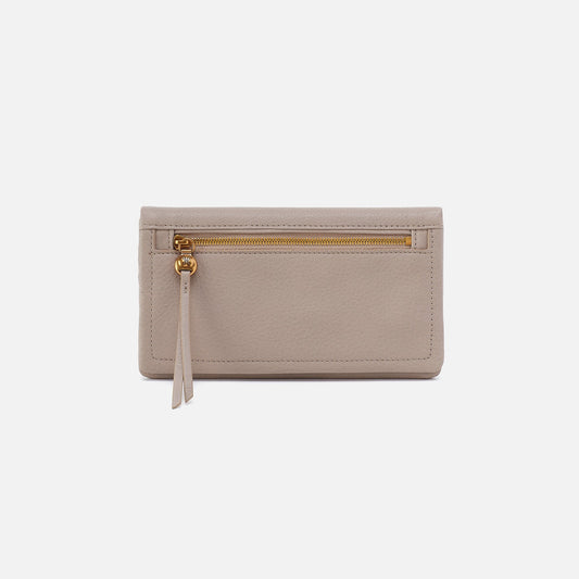 HOBO Lumen Continental Wallet In Pebbled Leather - Taupe