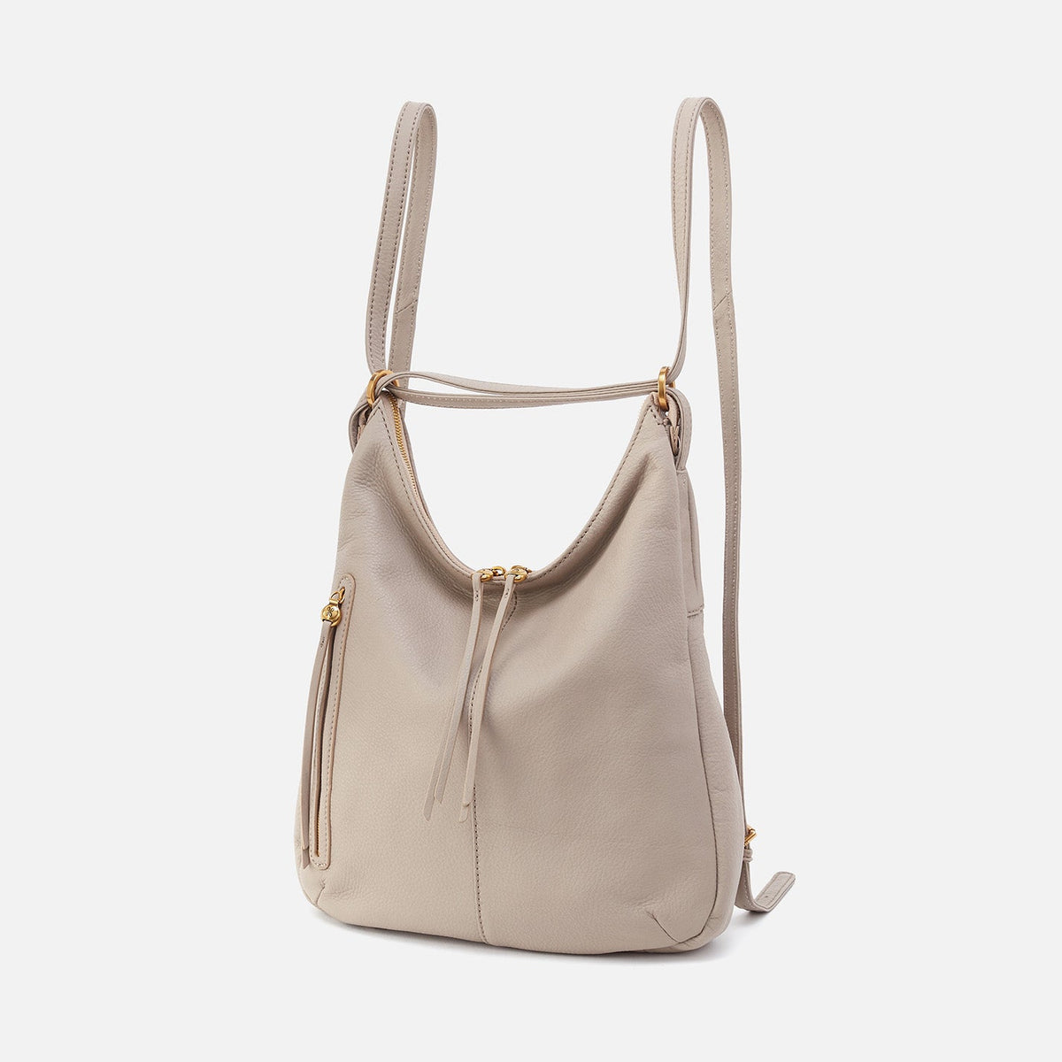 HOBO Merrin Convertible Backpack In Pebbled Leather - Taupe
