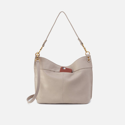 HOBO Pier Shoulder Bag In Pebbled Leather - Taupe
