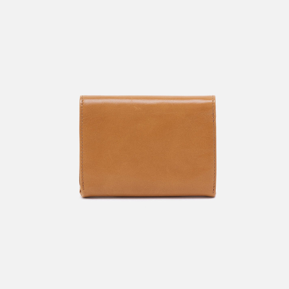 HOBO Robin Compact Wallet In Polished Leather - Natural