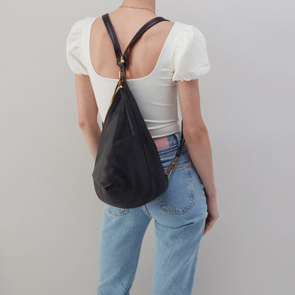 HOBO Sway Convertible Sling In Pebbled Leather - Black