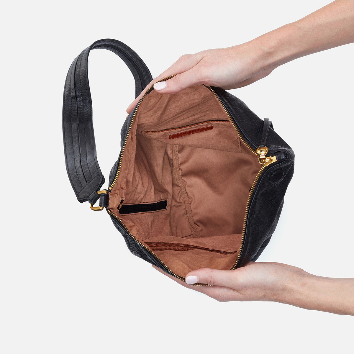 HOBO Sway Convertible Sling In Pebbled Leather - Black
