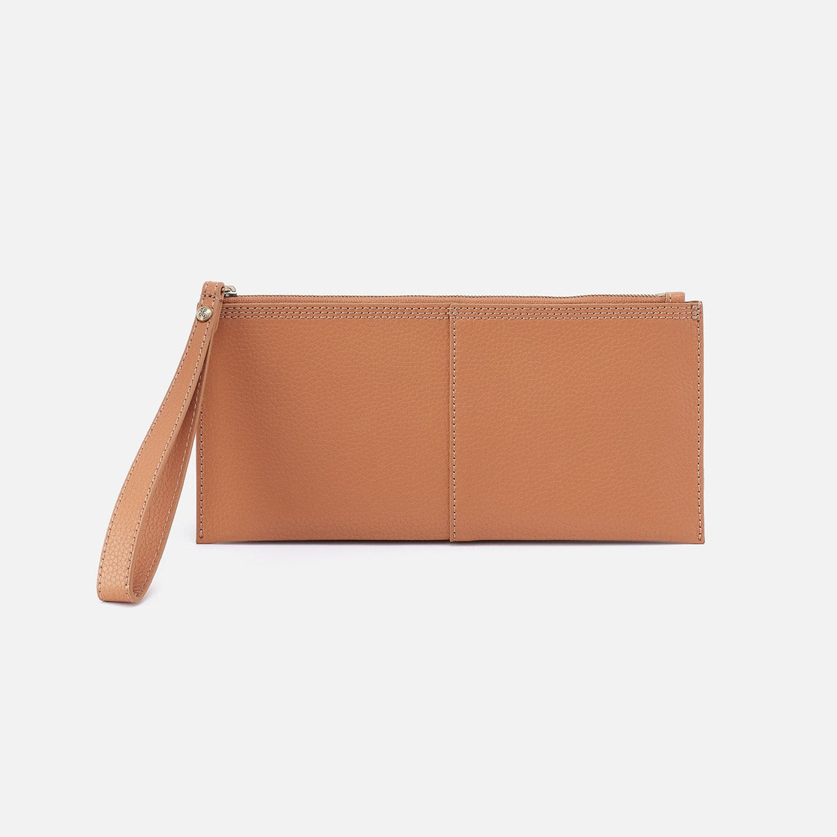 HOBO Vida Large Pouch in Micro Pebbled Leather - Biscuit