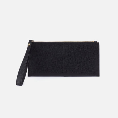 HOBO Vida Large Pouch in Micro Pebbled Leather - Black