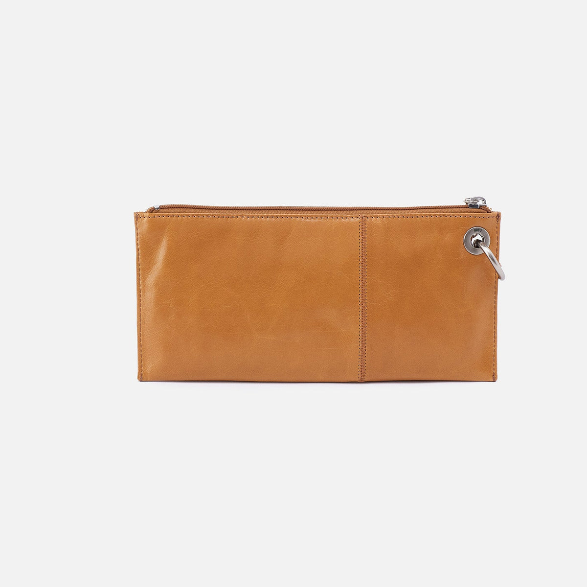 HOBO Vida Wristlet In Polished Leather - Natural