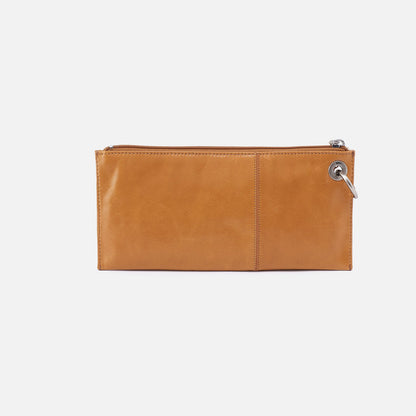 HOBO Vida Wristlet In Polished Leather - Natural