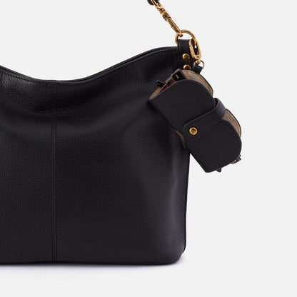 HOBO Blink Glasses Holder In Pebbled Leather - Black