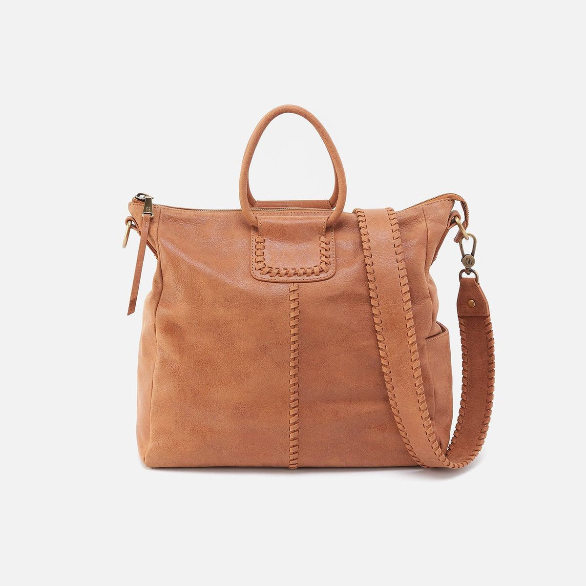 HOBO Sheila Large Satchel In Buffed Leather - Whiskey