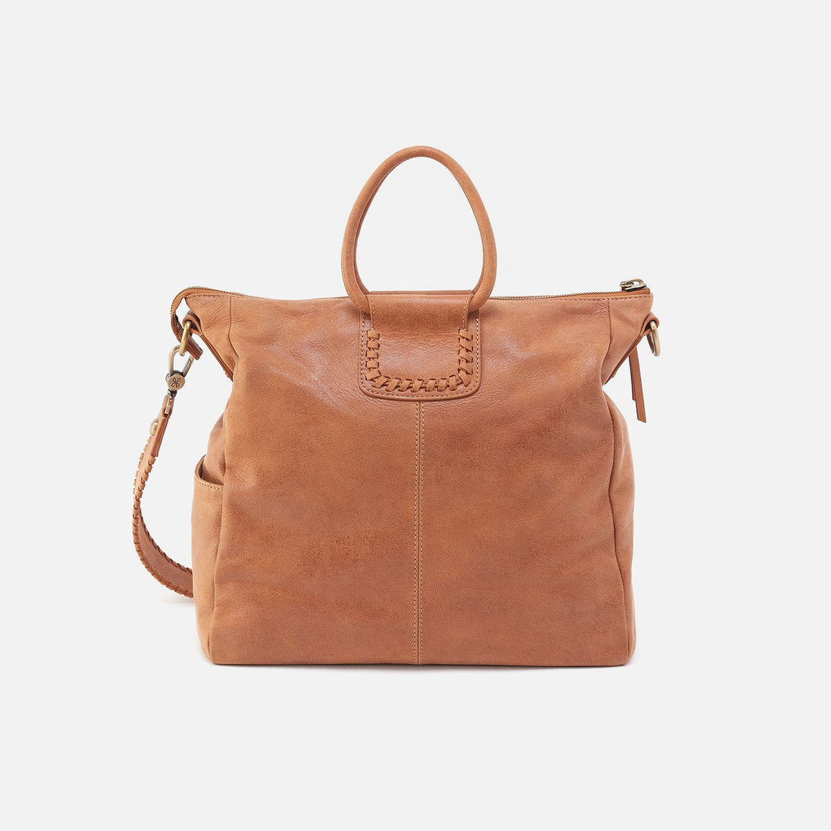 HOBO Sheila Large Satchel In Buffed Leather - Whiskey