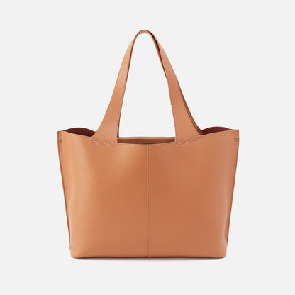 HOBO Vida Large Tote in Micro Pebbled Leather - Biscuit