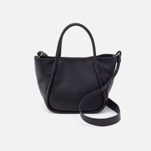 HOBO Margot Satchel In Pebbled Leather - Black