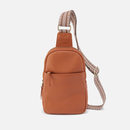 HOBO Cass Sling In Pebbled Leather - Butterscotch